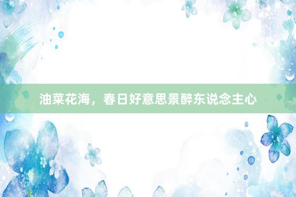 油菜花海，春日好意思景醉东说念主心